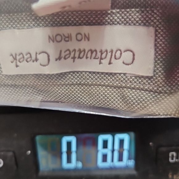 Coldwater Creek Sz 10-12 Pale green blouse 3/4 sleeve Cotton - Picture 10 of 10